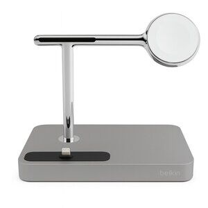 Belkin Apple Watch iPhone Charging Dock Stand Lightning Dual Charger F8J183-I052